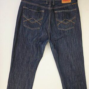 Lucky Brand X Long Inseam Size 38X37 Mens Robertson Bootcut 181 Blue Denim Jeans
